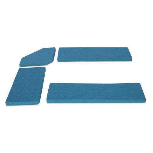 Ensemble de coussins en Nook transitionnels en tissu Riverbay Furniture, bleu rétro