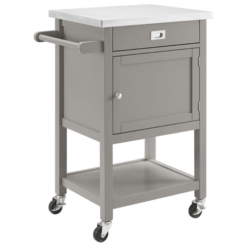 RIVERBAY FURNITURE  Stainless Steel Top Kitchen Cart In Gray