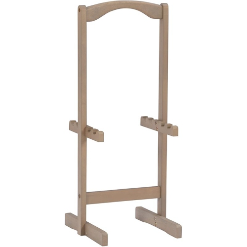 Riverbay Furniture 5 Piece Wooden Folding Tray Table Set in Natural Wash