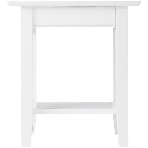 Leo & Lacey 20" Charger End Table in White
