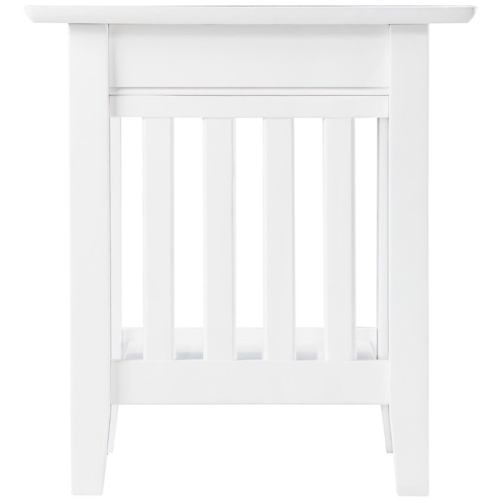 Leo & Lacey 20" Charger End Table in White
