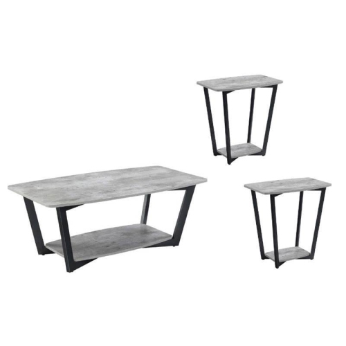 HOME SQUARE 3 Piece Coffee Table Set With Coffee Table And Set Of 2 End Table In Faux Birch