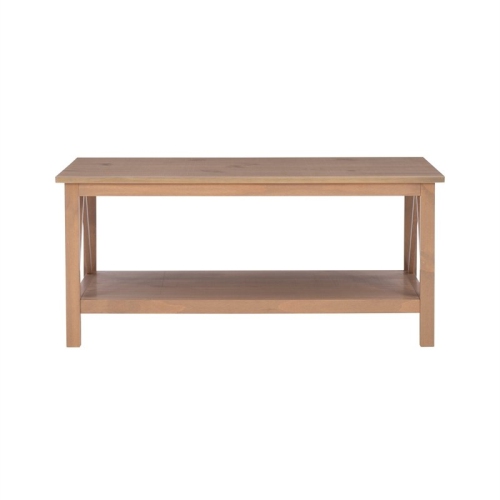 Atlin Designs Wooden Coffee Table in Rustic Driftwood