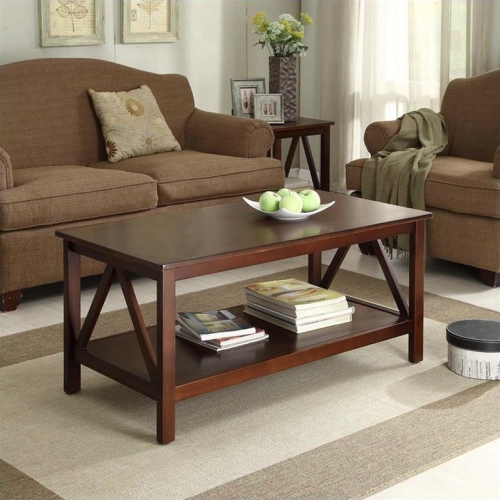 Riverbay Furniture Coffee Table in Antique Tobacco