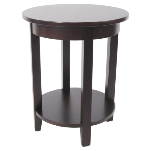 ALATERRE FURNITURE  Shaker Cottage Round Accent Table In Espresso