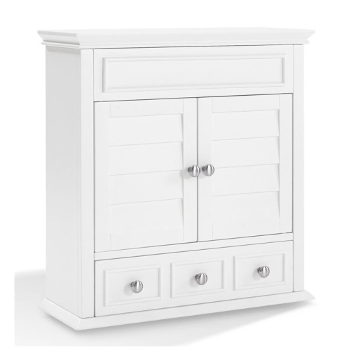 2 Piece Bathroom Furniture Set with Medicine Cabinet and Linen Cabinet in White