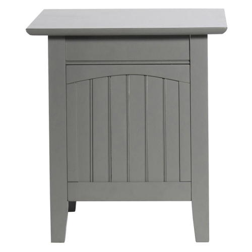 Leo & Lacey End Table with Charger in Grey
