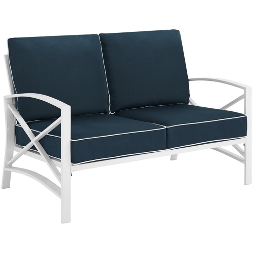 AFUERA LIVING  Taditional Patio Loveseat In Navy And In White