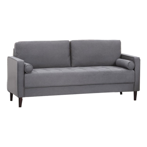 Hawthorne Collections 18.5" Mid-Century Fabric Upholstered Sofa in Heather Gray