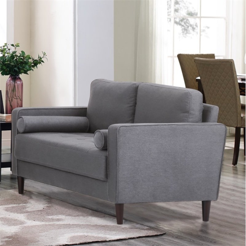 Hawthorne Collections Loveseat in Heather Gray