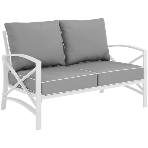AFUERA LIVING  Taditional Patio Loveseat In Gray And In White