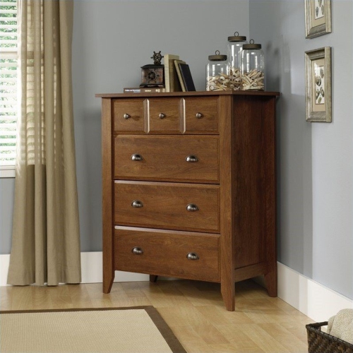 2 Piece Bedroom Set with Dresser and Chest in Oiled Oak