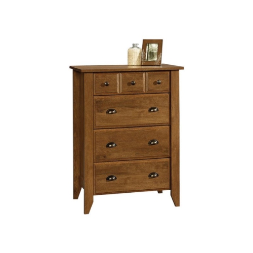 2 Piece Bedroom Set with Dresser and Chest in Oiled Oak