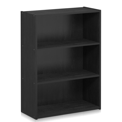 FURINNO  Pasir Engineered Wood 3-Tier Open Shelf In Americano In Black