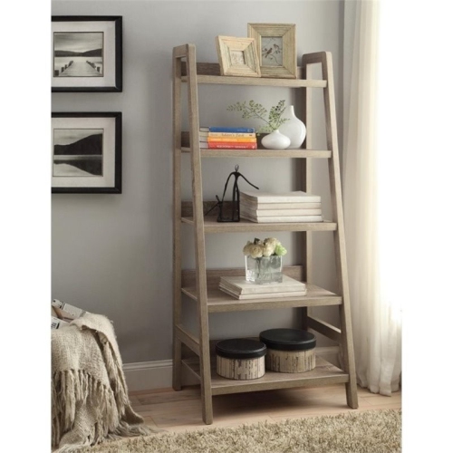 ATLIN DESIGNS  5 Shelf Bookcase In In Gray