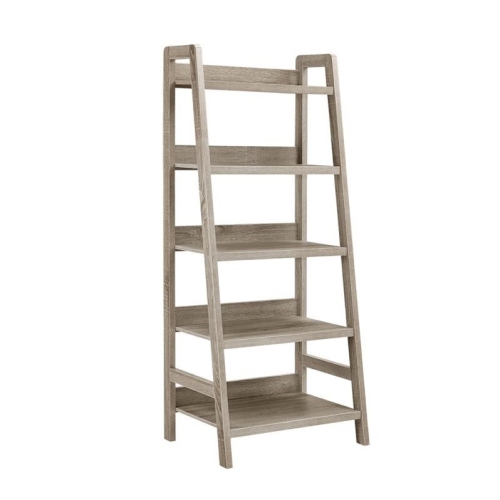 Riverbay Furniture 5 Shelf Bookcase in Gray