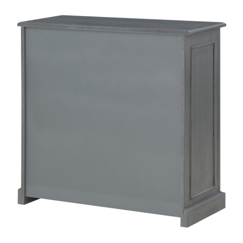 Country Meadows 2-Shelf Engineered Wood Bookcase in Plantation Gray