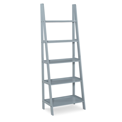 RIVERBAY FURNITURE  Wood Ladder Bookshelf In In Gray