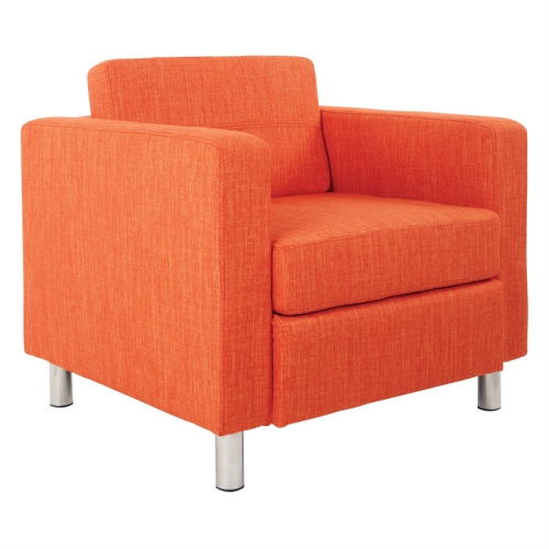 Pacific Armchair In Tangerine Orange Fabric