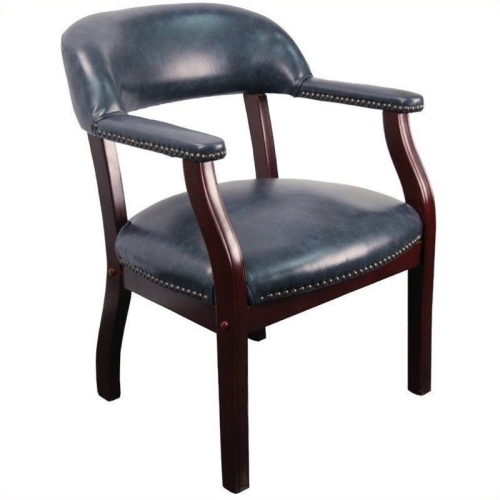 SCRANTON & CO  Luxurious Conference Guest Chair In Navy