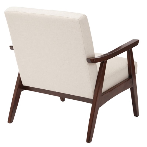 Scranton & Co Chair in Linen Beige Fabric with Espresso Wood Frame