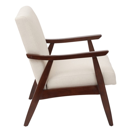 Scranton & Co Chair in Linen Beige Fabric with Espresso Wood Frame