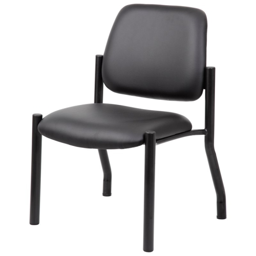 Scranton & Co Faux Leather Guest Chair in Black