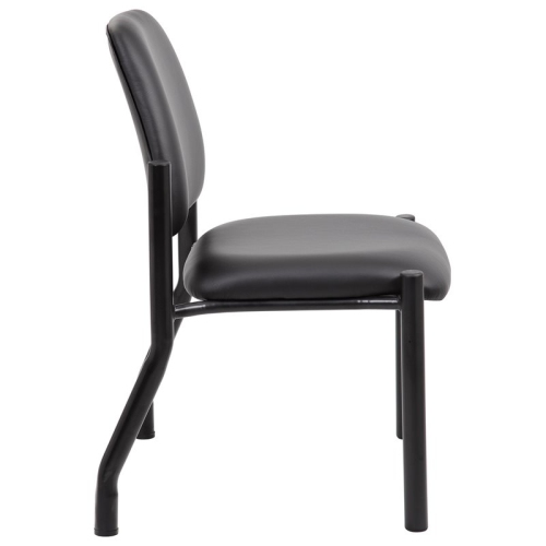 Scranton & Co Faux Leather Guest Chair in Black