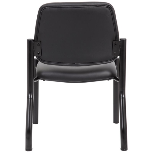 Scranton & Co Faux Leather Guest Chair in Black