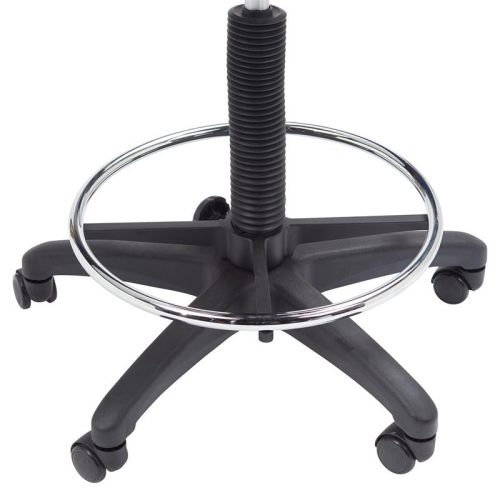 NPS 6700 Series 22-32" Modern Polyurethane Task Chair with Arms in Black