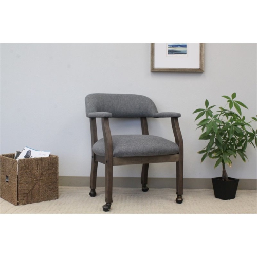 Scranton & Co Refined Rustic Desk Chair in Slate Gray Commercial Grade