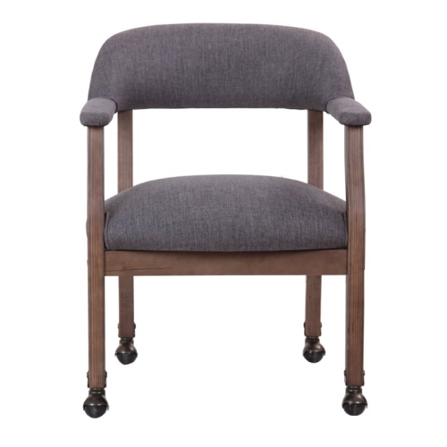 Scranton & Co Refined Rustic Desk Chair in Slate Gray Commercial Grade