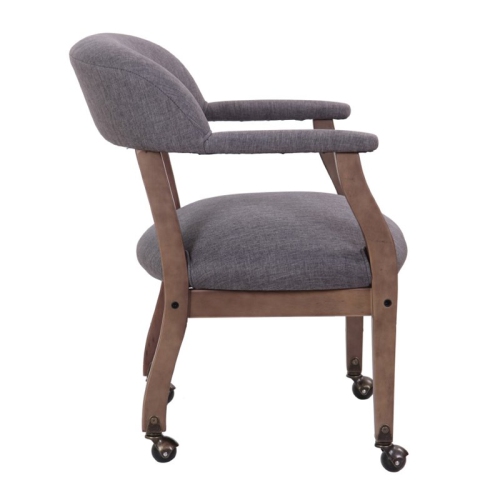 Scranton & Co Refined Rustic Desk Chair in Slate Gray Commercial Grade