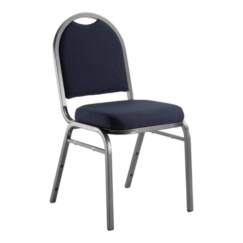 NATIONAL PUBLIC  Nps 9200 Series 35" Metal And Fabric Stack Chair In Midnight Blue/silvervein Great chairs