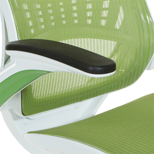 Riley Office Chair with Green Fabric Mesh
