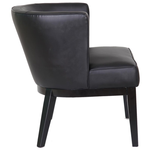 Scranton & Co Faux Leather Reception Chair in Black and Driftwood