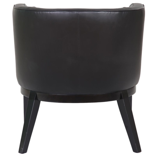 Scranton & Co Faux Leather Reception Chair in Black and Driftwood