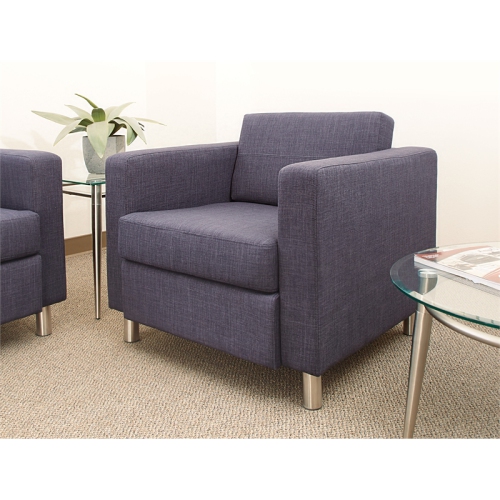 OSP Home Furnishings Pacific Armchair In Navy Fabric