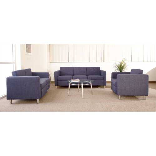 OSP Home Furnishings Pacific Armchair In Navy Fabric