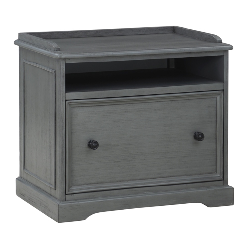 OSP HOME FURNISHINGS  Country Meadows Engineered Wood File Cabinet In Plantation In Gray