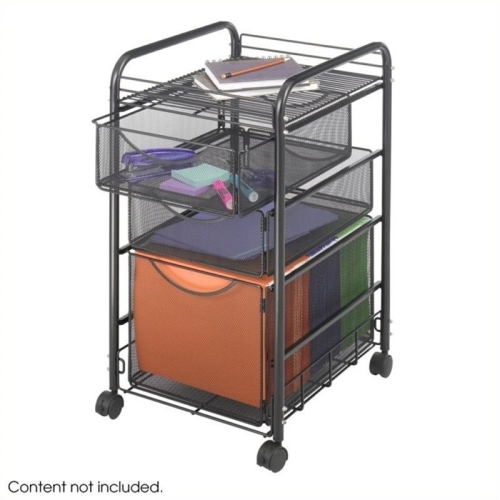 SCRANTON & CO  3 Drawer Mesh File Cart