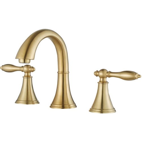 VINNOVA  Florence 8" Two Handle Widespread Bathroom Faucet In In Gold 