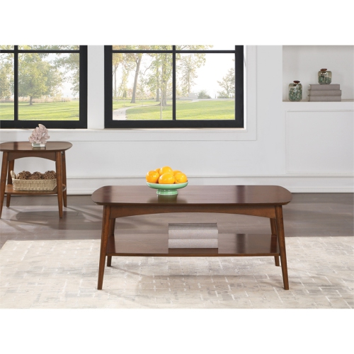Copenhagen Engineered Wood Coffee Table in Walnut Finish