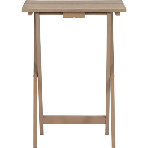 Atlin Designs 5 Piece Folding Tray Table Set in Gray Wash