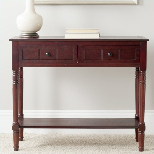 Hawthorne Collection Wood Console in Dark Cherry