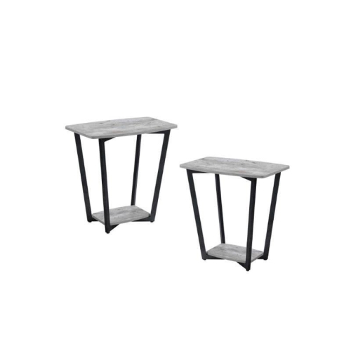 HOME SQUARE  (Set Of 2) Graystone End Table In Faux Birch