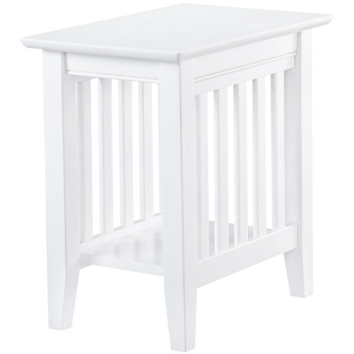 Leo & Lacey 14" Solid hardwood End Table in White