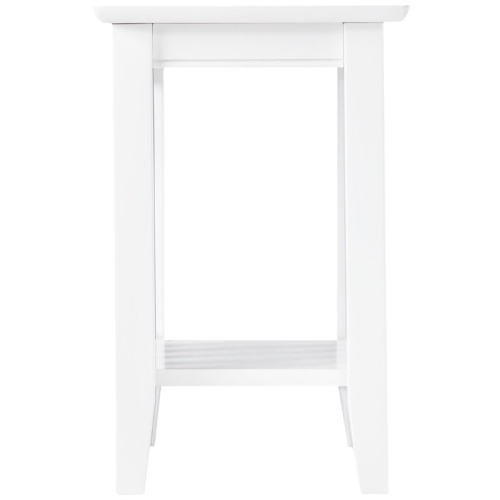 Leo & Lacey 14" Solid hardwood End Table in White