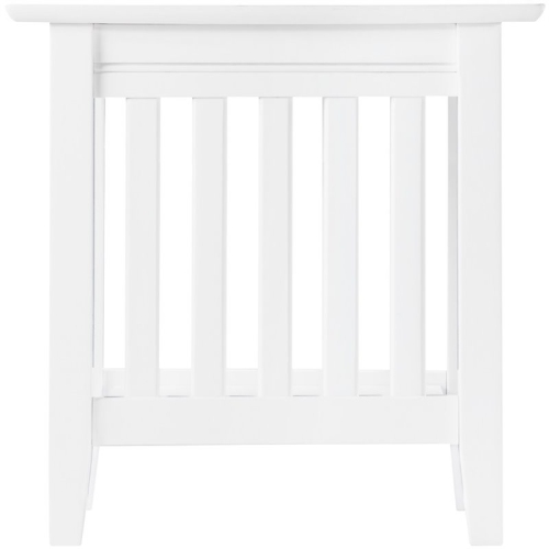 Leo & Lacey 14" Solid hardwood End Table in White