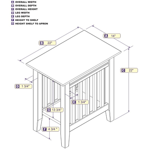 Leo & Lacey 14" Solid hardwood End Table in White